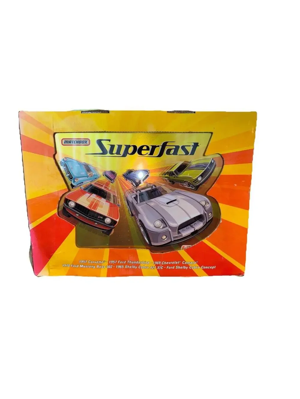 Matchbox 2005 Limited Edition SUPERFAST COLLECTOR TIN Camaro Mustang Cobra